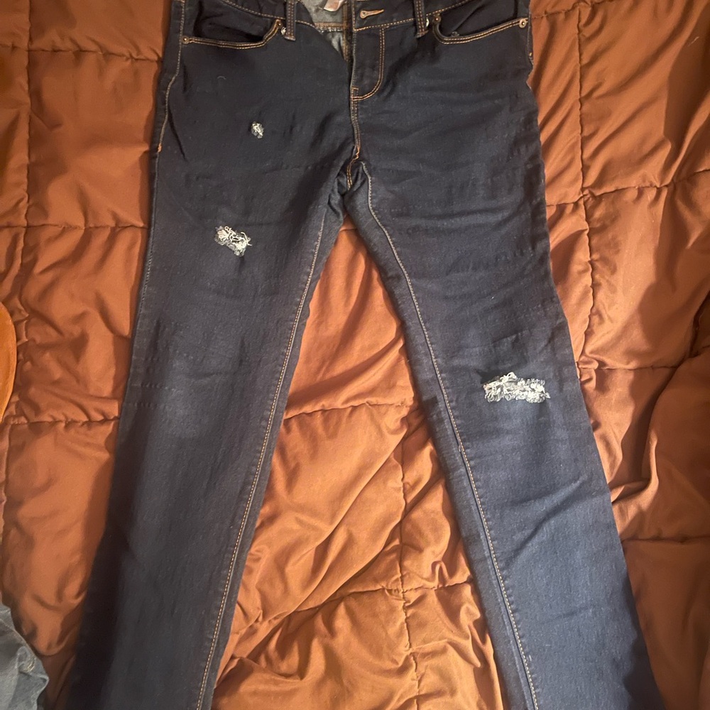 No Boundaries sz 13 Black Distressed Straight Leg Jeans